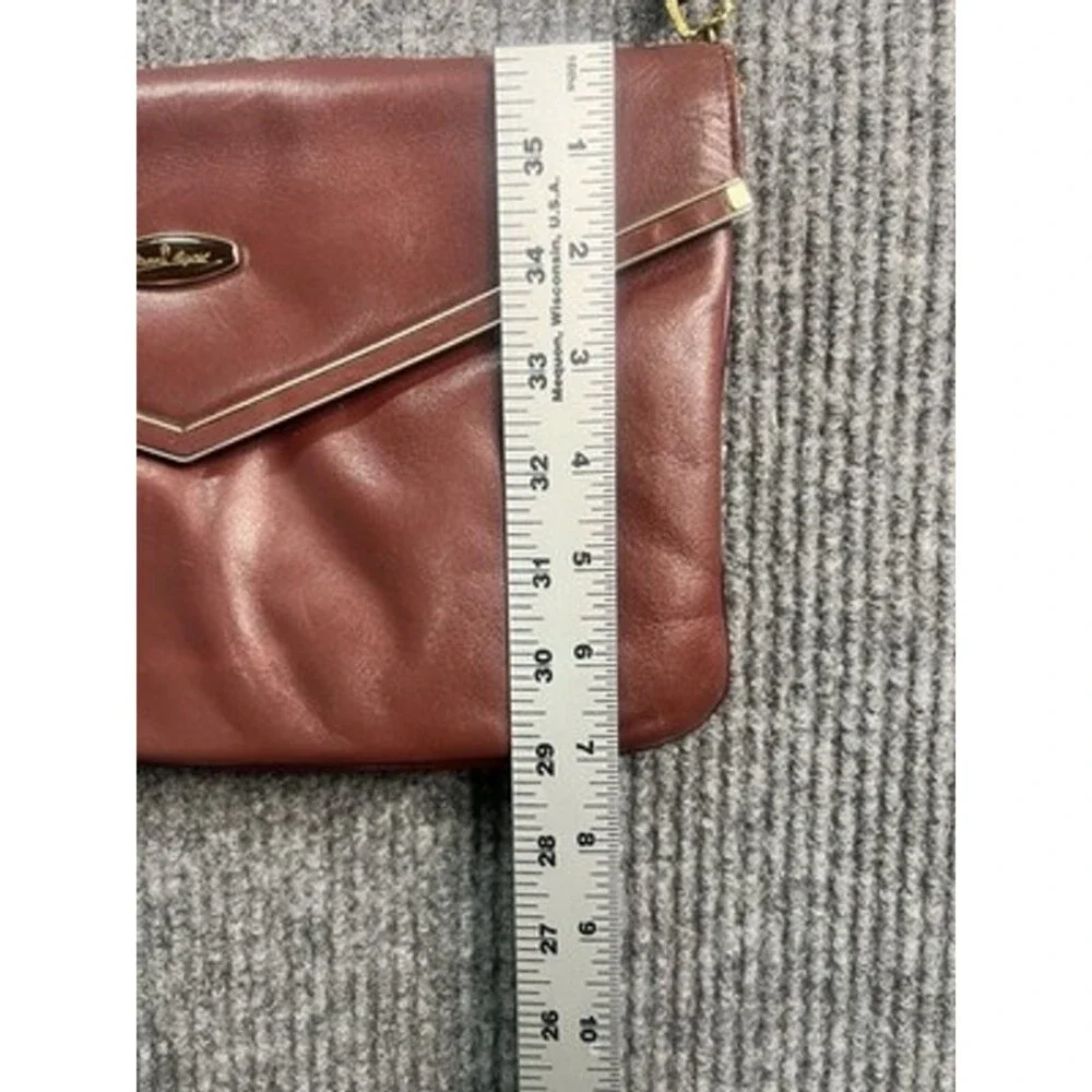 Vintage Etienne Aigner Hand Made Oxblood Leather Shoulder Bag/Clutch Early 70s